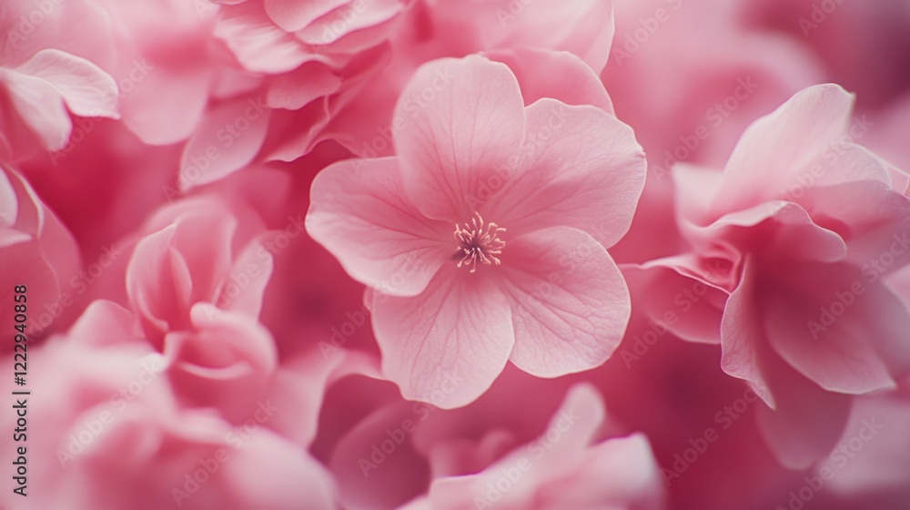 Poster Pink Flower Close Up,