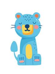Adorable baby tiger illustration