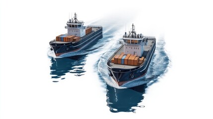 Large boats on water