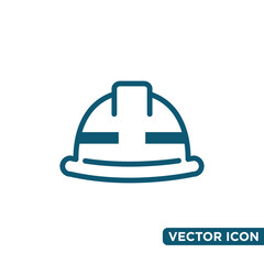 Minimalist Design Safety Helmet Icon Template