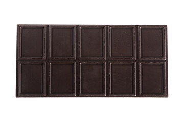 Chocolate bar isolated on transparent background