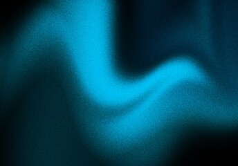 Glowing blue abstract shape Grainy gradient background dark color blue abstract noise texture banner header backdrop design