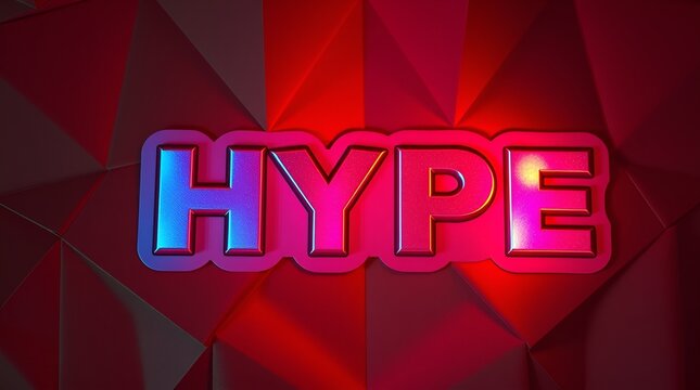 Vibrant Neon Hype Typography with Red