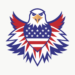 Freedom's Guardian: Eagle in National Colors