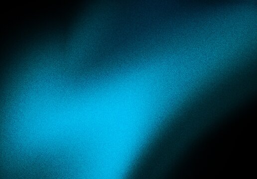 Glowing blue abstract shape Grainy gradient background dark color blue abstract noise texture banner header backdrop design