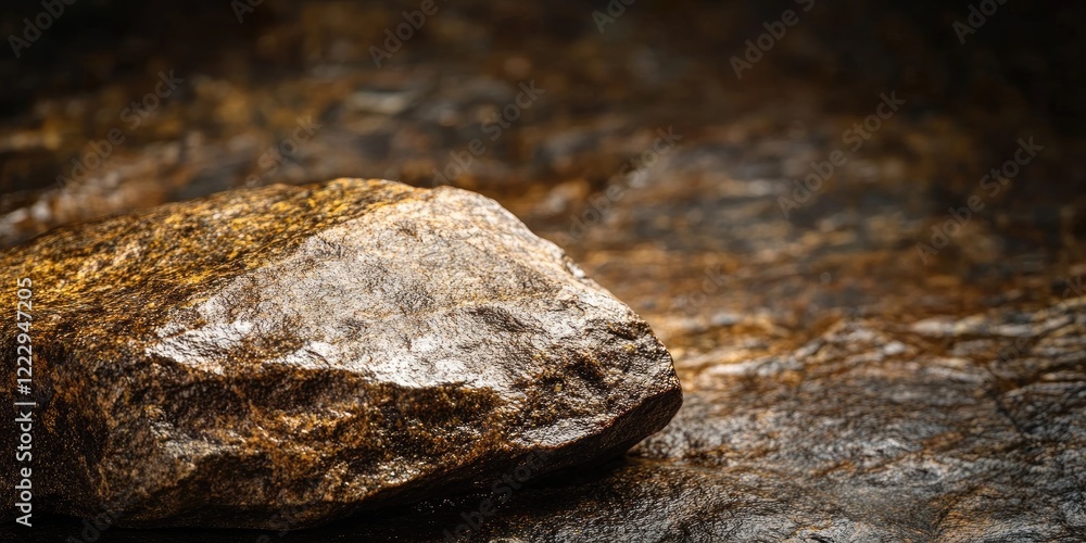 Poster Elegant Dark Stone Surface with Text Space for Branding and Design Elements