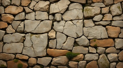 Rough stone wall with natural texture