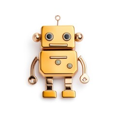 Naklejka premium Brooch of cute robot accessories accessory jewelry.