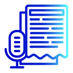 Text Icon Line Gradient