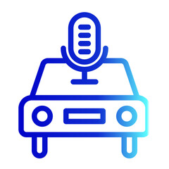 Car Icon Line Gradient