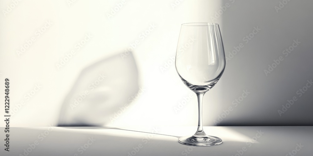 Poster Elegant Glassware Showcasing Minimalist Design with Copy Space for Branding and Text Applications