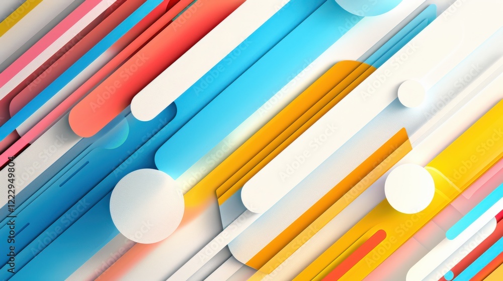 Aufkleber dynamic abstract lines and shapes modern design digital art vibrant colors overhead view creative ex