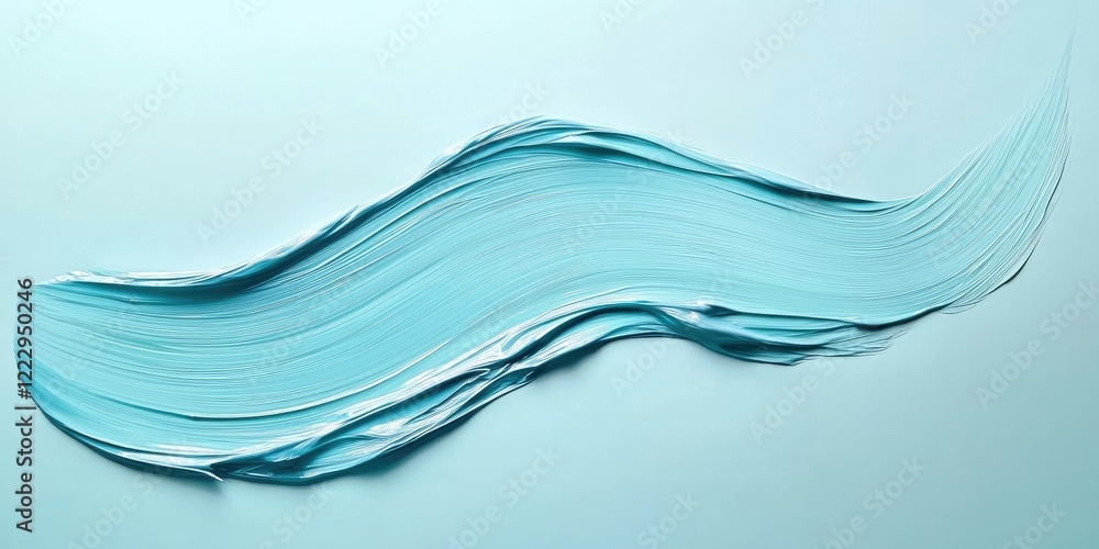 Aufkleber Soft blue brushstroke with elegant flow and ample space for text suitable for backgrounds or artistic design projects.