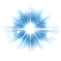 sunlight special lens flare light effect on white background