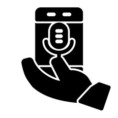 Phone Icon With Solid Style