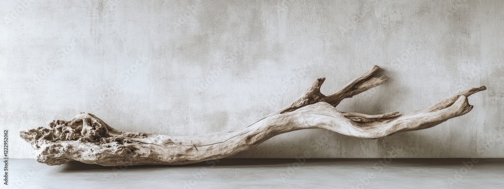 Poster driftwood slider natural wall decor modern aesthetic with empty space for custom text display in min