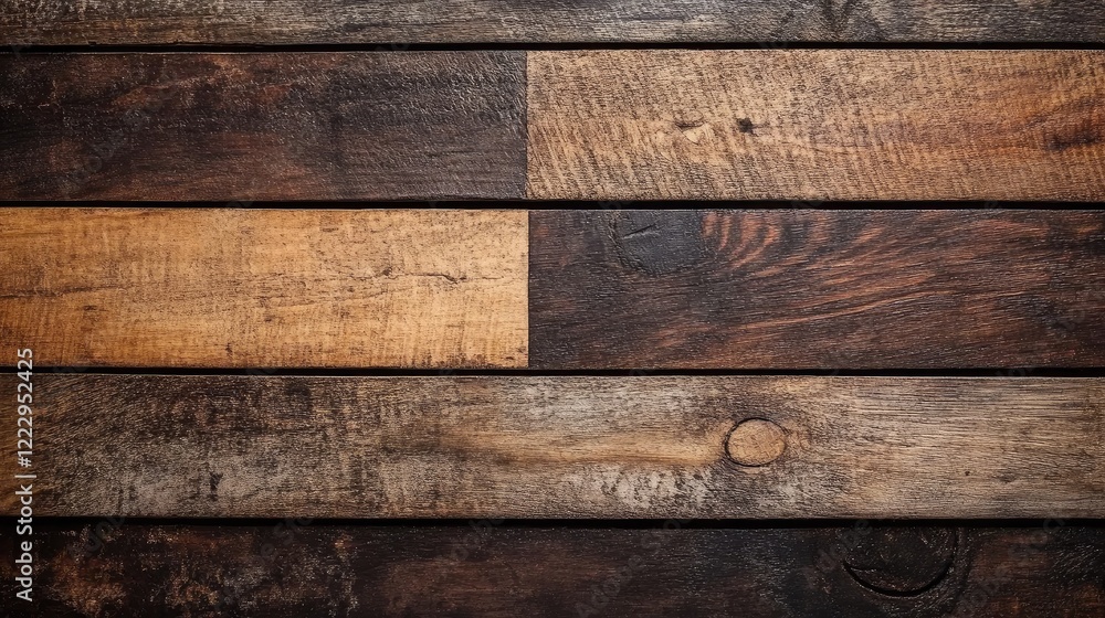 Fototapete Wooden texture background with varying shades of brown showcasing natural patterns and grain suitable for rustic design projects.