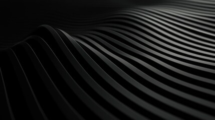 Naklejka premium Abstract Wavy Black Lines