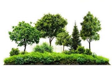 Lush green trees landscape