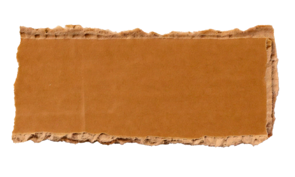 PNG, isolated on transparent white background, cardboard torn paper with rough, uneven edges, realistic texture, jagged lines, natural tones, imperfections, ripped design, detailed layering, versatile