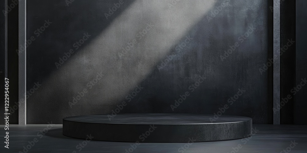 Poster elegant dark fashion studio background with spotlight and empty space for text in presentations