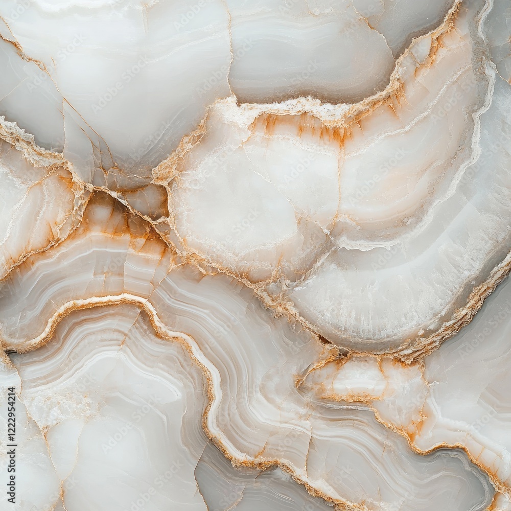 Poster Elegant natural marble stone texture with intricate patterns in soft tones ideal for interior and exterior design projects and backgrounds.
