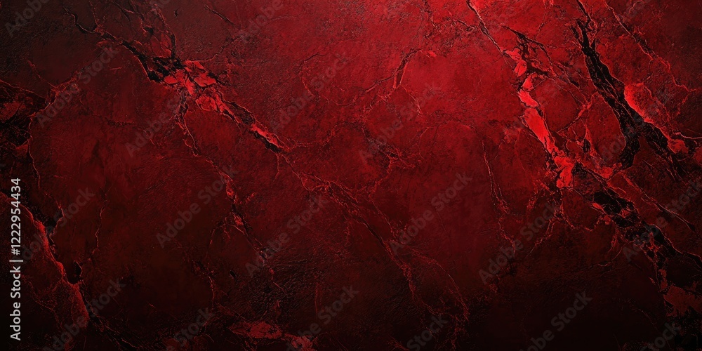 Poster Luxurious dark red marble texture with striking veins perfect for creating elegant backgrounds or adding a sophisticated touch to designs