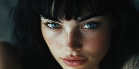 Fototapeta premium Woman with blue eyes