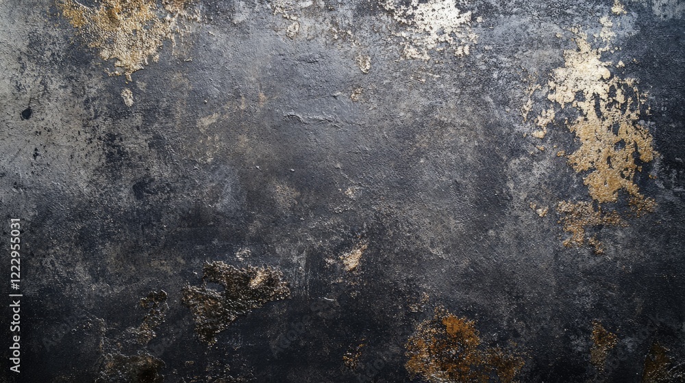Poster Abstract textured surface with unique paint patterns and colors ideal for copy space or background design in artistic projects