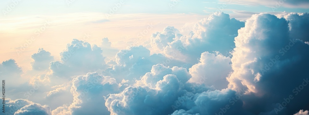 Aufkleber Ethereal clouds in outer space creating a serene atmosphere with ample copy space for text or design elements.