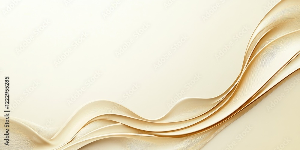 Poster elegant golden wave design background with ample copy space for text ideal for promotional materials