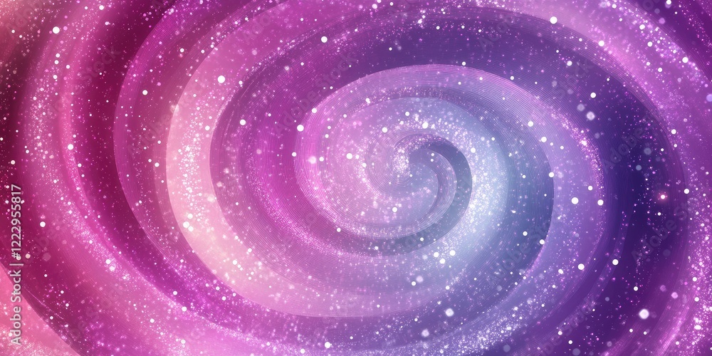 Poster Glittering Colorful Swirl Background with Copy Space for Text and Design Elements in Purple and Pink Tones