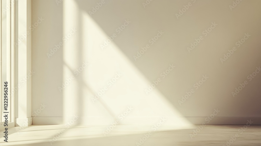 Poster minimalist loft apartment interior with neutral tones and sleek furniture showcasing light and space