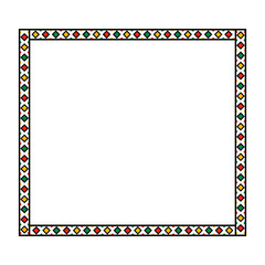 Black History Month Multicolored Square Frame Border