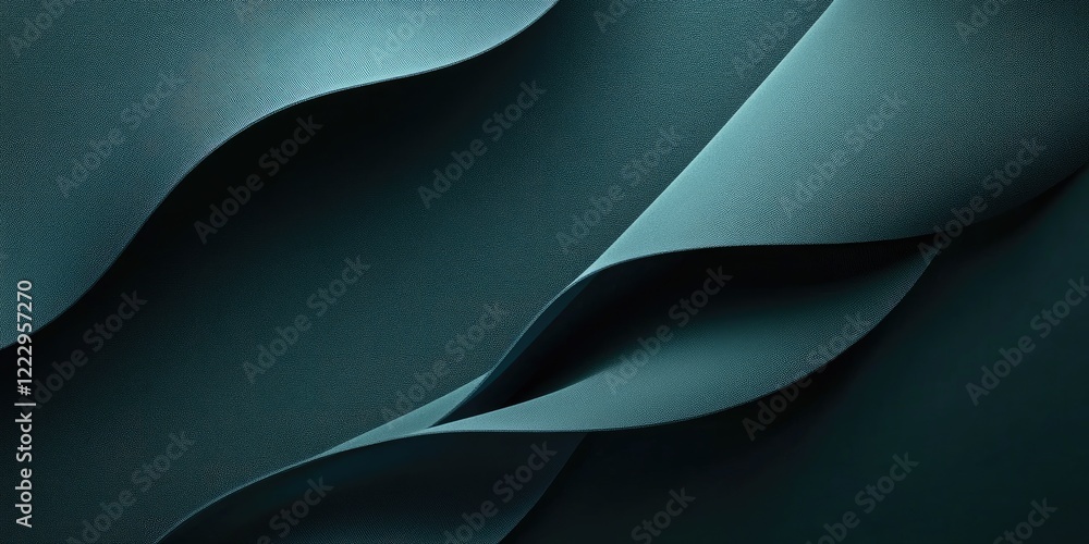 Poster Sophisticated Deep Teal Textured Background with Fluid Waves and Generous Copy Space for Elegant Branding and Design Elements