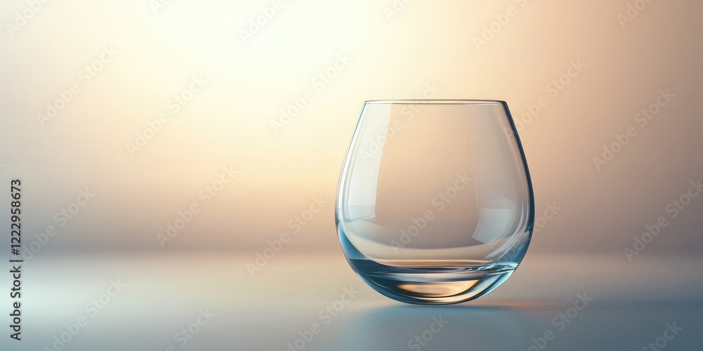 Aufkleber elegant glass cup display with soft gradient background perfect for product promotion and design moc
