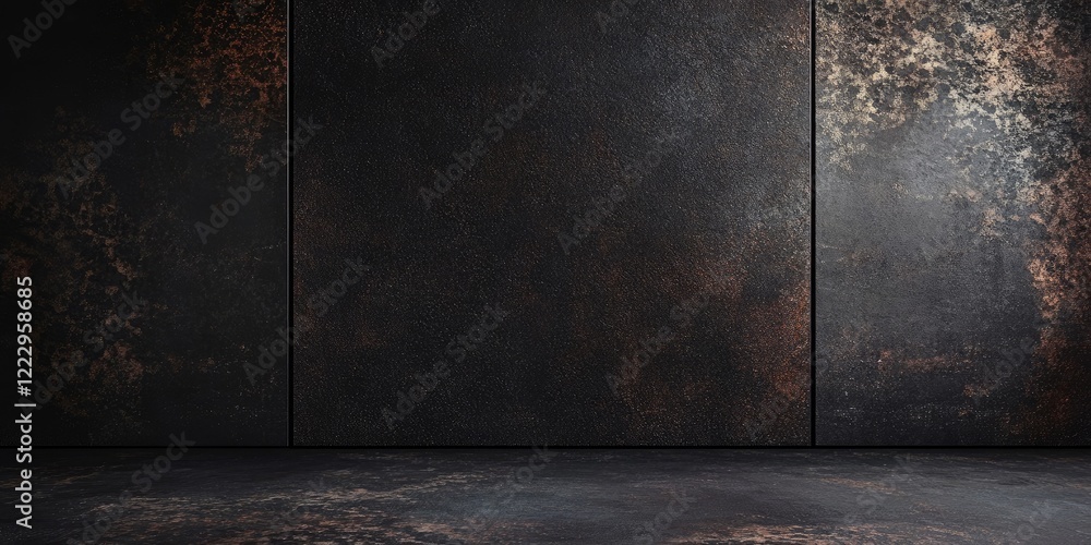 Poster Dark Elegant Fashion Backdrop for Presentations with Empty Space for Text Layout and Stylish Visual Appeal