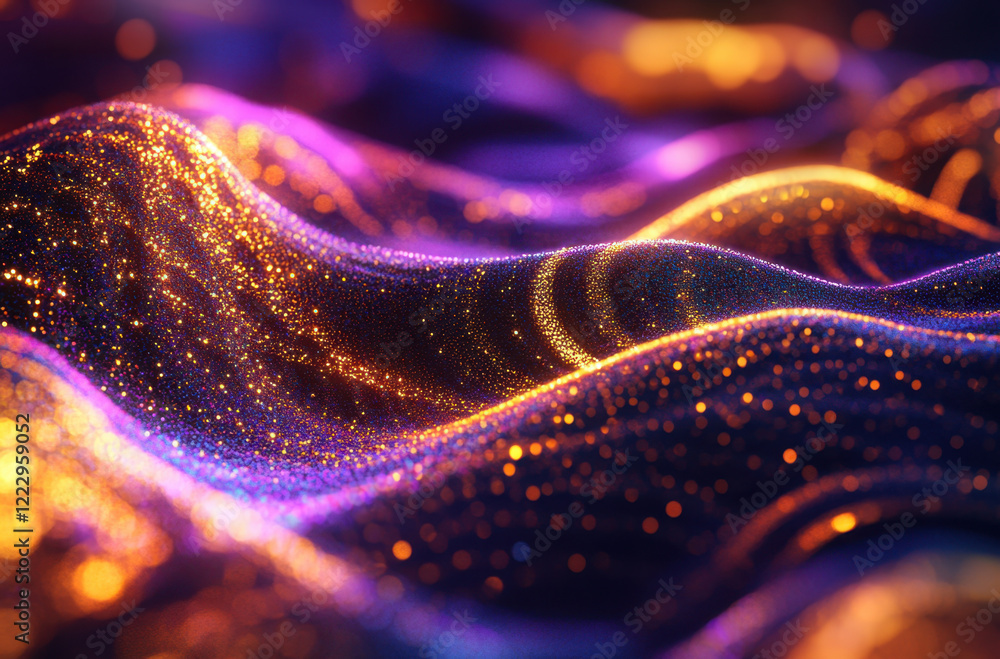 Aufkleber concept of light and energy illustrated through vibrant waves of color and texture in a dynamic comp