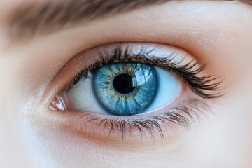 Obraz premium Blue eye close-up