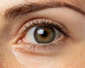 Obraz premium Cheek close-up showing light pigmentation under studio lighting