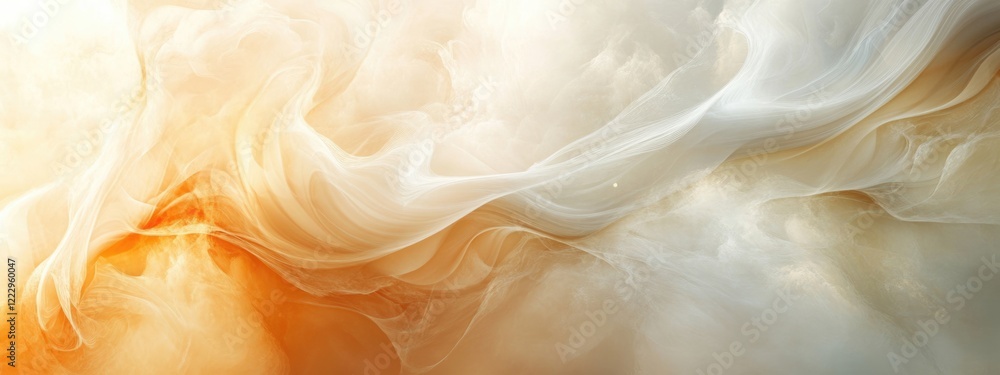Aufkleber Dynamic Abstract Background with Soft Light Waves and Empty Space for Text or Design Elements
