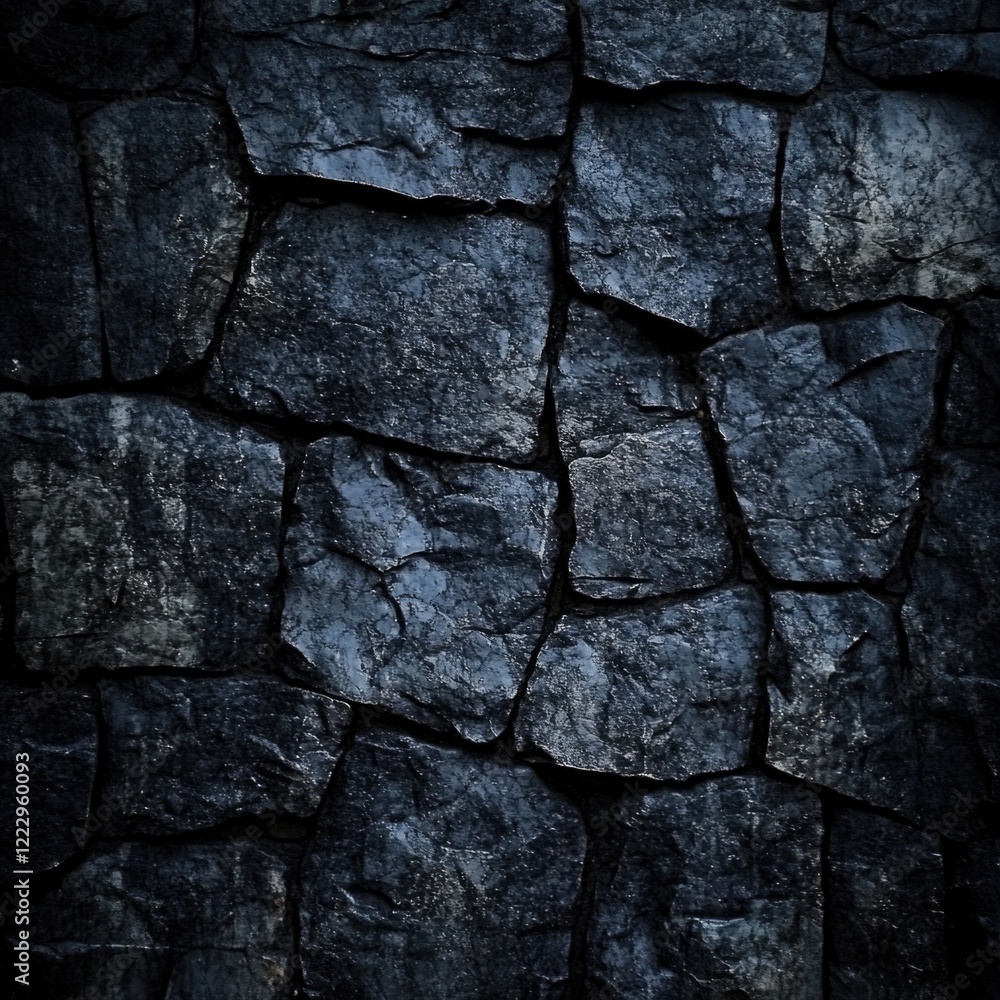 Poster bold black grunge stone texture background with dramatic highlights ideal for urban design projects 