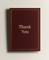 Fototapeta premium Expressing Gratitude Deep Maroon Thank You Card Design for Any Occasion