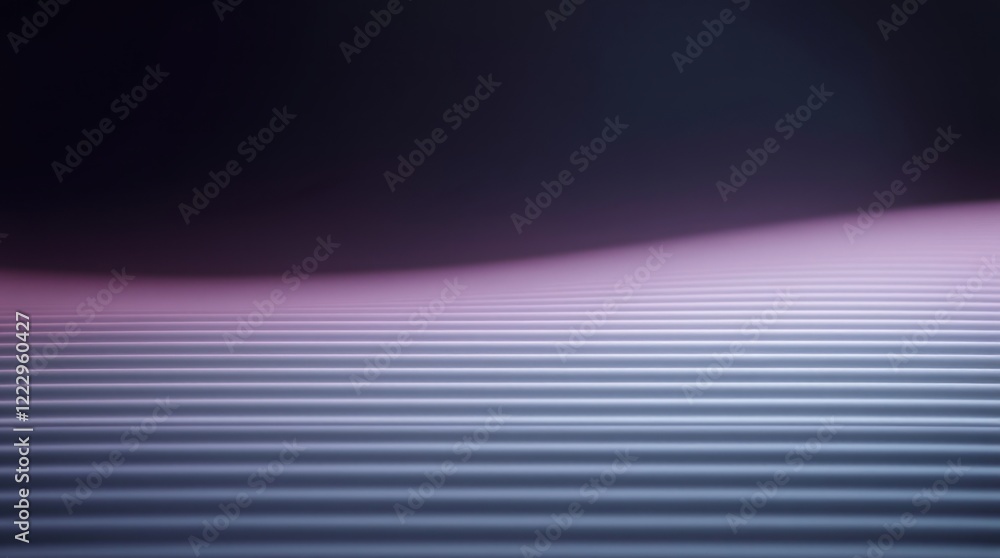 Poster subtle waves of light create a serene landscape in soft lavender and deep shadows, evoking calmness 