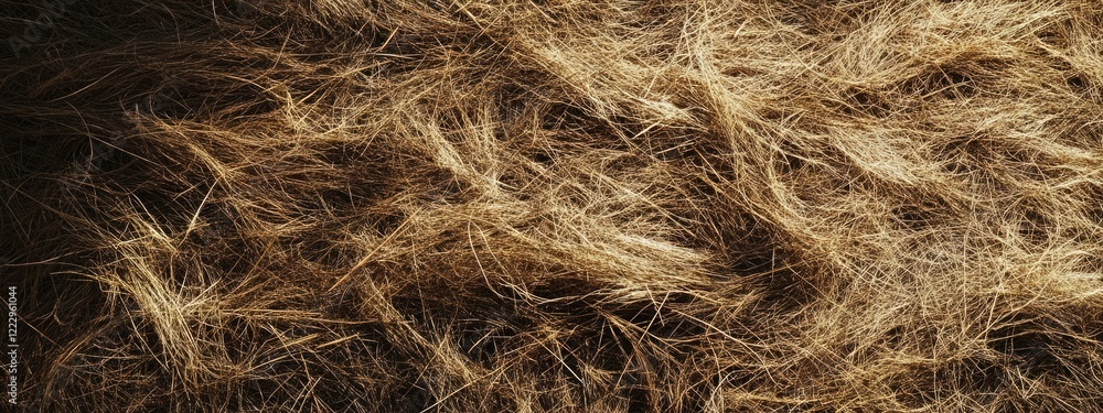 Aufkleber Textured dry grass background lit by sunlight featuring ample empty space for overlaying text or graphics.