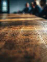 Wooden Table Close Up
