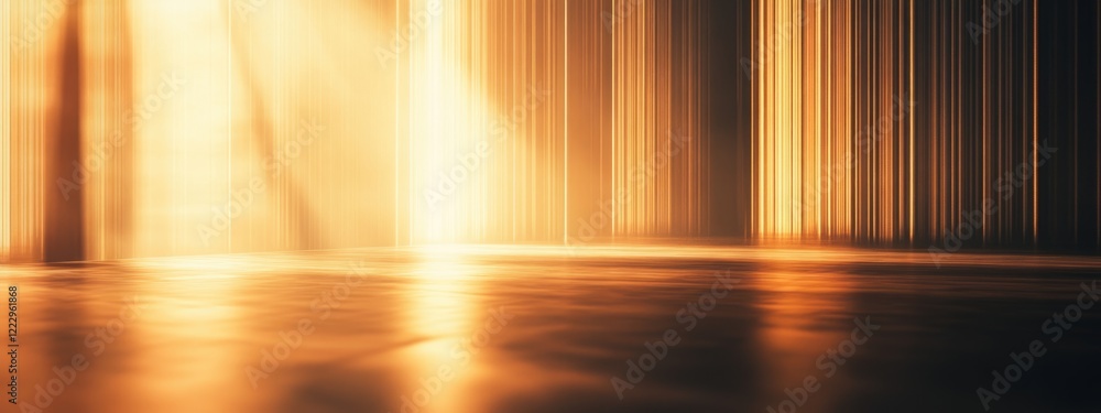 Poster Dynamic lighting background with smooth gradients creating a warm ambiance featuring ample empty space for text overlay.