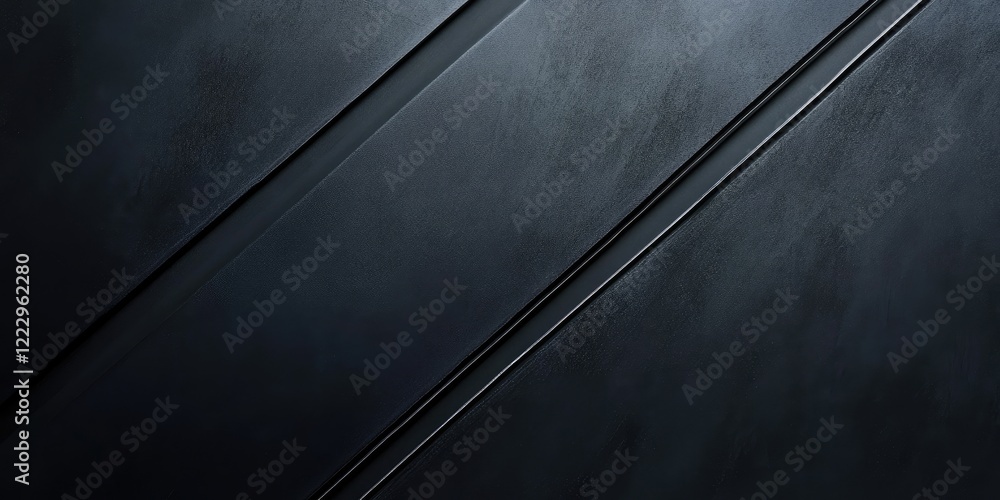 Poster Sophisticated dark steel textured background with diagonal lines and ample empty space for customizable text or graphics
