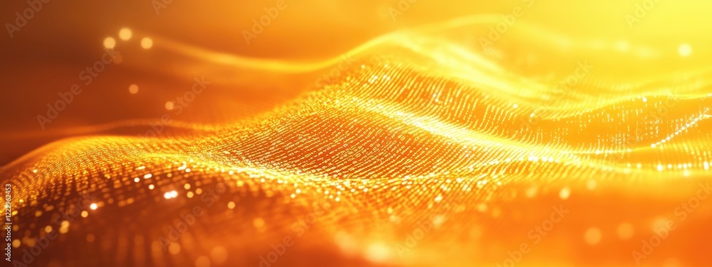 Poster Golden Data Waves Creating Strategic Insights with Copy Space for Financial Analyses and Visualizations in Market Trends