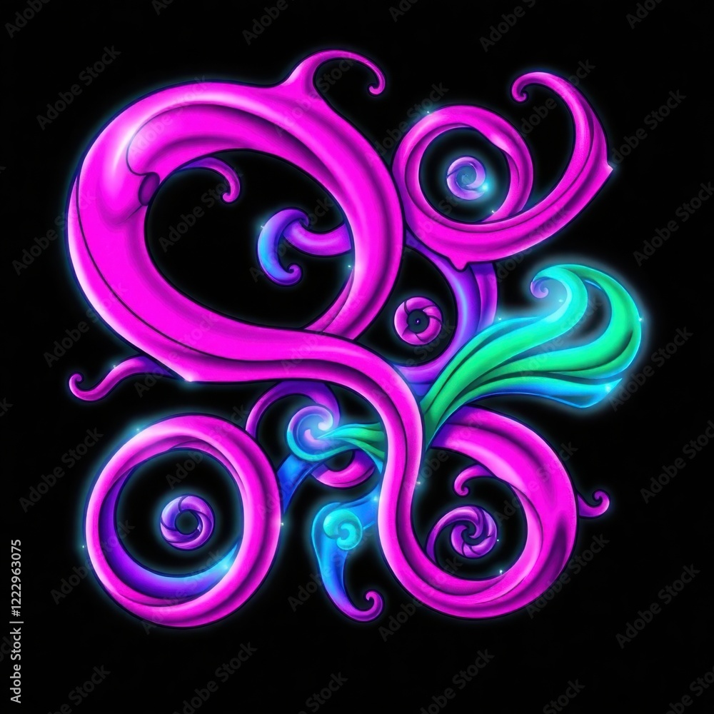 Aufkleber bright swirls of color intertwine in a mesmerizing display of creative expression and vibrant energy